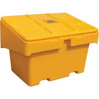 Salt Sand Container SOS, With Hasp, 48" x 33" x 34", 18.5 cu. Ft., Yellow Moffatt Supply & Specialties