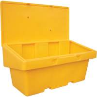 Salt Sand Container SOS, With Hasp, 72" x 36" x 36", 36 cu. Ft., Yellow Moffatt Supply & Specialties