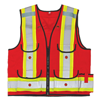 Veste de s&eacute;curit&eacute; pour apenteur All-Trades 1000D, Rouge, Grand, Polyester Moffatt Supply & Specialties