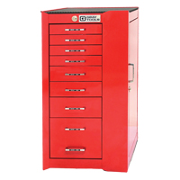 Armoire mobile de s&eacute;rie PRO+, 8 tiroirs, 19" la x 19" p x 36-1/2" h, Rouge Moffatt Supply & Specialties
