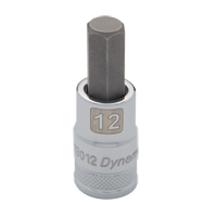 Metric Standard Bit Socket, 12 mm x 2.44" L, 1/2" Drive Moffatt Supply & Specialties