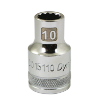 Metric Socket, 10 mm, 1/2" Drive, 12 Points Moffatt Supply & Specialties