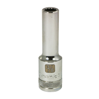 SAE Socket, 3/8", 1/2" Drive, 12 Points, Deep Moffatt Supply & Specialties