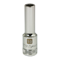 Metric Socket, 10 mm, 1/2" Drive, 12 Points, Deep Moffatt Supply & Specialties