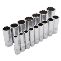 Jeu de douilles SAE, 16 Mcx, Prise de 1/2", Profond Moffatt Supply & Specialties