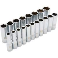 Metric Socket Set, 19 Pcs, 1/2" Drive Size, Deep Moffatt Supply & Specialties
