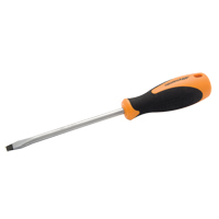 Slotted Screwdriver, 1/4" Tip, Round, 9-1/3" L, Cushion Grip Handle Moffatt Supply & Specialties