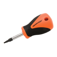 Square Recess Stubby Screwdriver, #1 Tip, Round, 3-4/5" L, Plastic/Wood/Cushion Grip Handle Moffatt Supply & Specialties