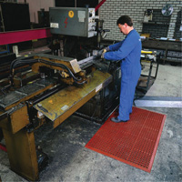 Competitor Series Mats, Slotted, 3' x 5' x 7/8", Orange, Natural Rubber Moffatt Supply & Specialties