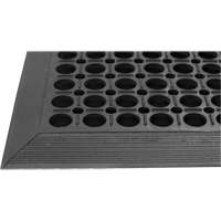 Competitor Series Mats, Slotted, 3' x 5' x 7/8", Black, Natural Rubber Moffatt Supply & Specialties