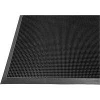Gritstop Fingermat Matting, Rubber, Scraper Type, Textured Pattern, 2' x 2-2/3', Black Moffatt Supply & Specialties