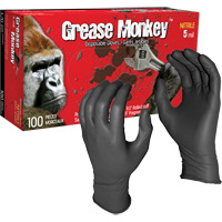 Gants jetables Grease Monkey, Grand, Nitrile, 5 mils, Sans poudre, Noir Moffatt Supply & Specialties