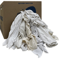 Wiper Rags Box, Ganzie, White, 20 lbs. Moffatt Supply & Specialties