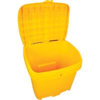 Salt & Sand Storage Bins, With Hasp, 21" x 27" x 26", 4.24 cu. ft., Yellow Moffatt Supply & Specialties
