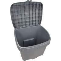 Salt & Sand Storage Bins, With Hasp, 21" x 27" x 26", 4.24 cu. ft., Grey Moffatt Supply & Specialties