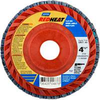 Disques &agrave; lamelles en plastique Red Heat, 4-1/2" x 7/8", Type 27, Grain 40, C&eacute;ramique d'alumine Moffatt Supply & Specialties