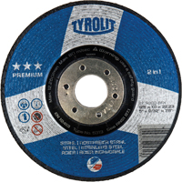 Premium 2-in-1 Grinding Wheel, 4-1/2" x 9/32", 7/8" Arbor, Type 27 Moffatt Supply & Specialties