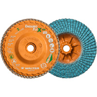 Disque &agrave; lamelles vissable Enduro-Flex Alu, 5" x 5/8"-11, Type 27, Grain 40, Alumine de zirconium Moffatt Supply & Specialties