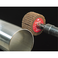 Scotch-Brite Flap Brushes, 2" Dia. x 1" W, 1/4" Arbor, Aluminum Oxide Moffatt Supply & Specialties