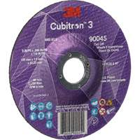 Cubitron™ 3 Cut-Off Wheel, 5" x 0.045", 7/8" Arbor, Type T27, Ceramic, 12250 RPM NY551 | Moffatt Supply & Specialties