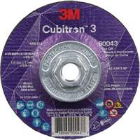 Cubitron 3 Cut-Off Wheel, 4-1/2" x 1/8", 5/8"-11 Arbor, Type T27, Ceramic, 13300 RPM Moffatt Supply & Specialties