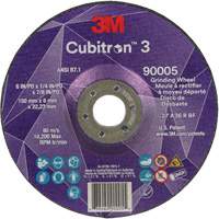 Cubitron 3 Depressed Centre Grinding Wheel, 6" x 1/4", 7/8" Arbor, Ceramic, Type T27 Moffatt Supply & Specialties