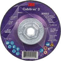 Cubitron 3 Depressed Centre Grinding Wheel, 4-1/2" x 1/4", 5/8"-11 Arbor, Ceramic, Type T27 Moffatt Supply & Specialties