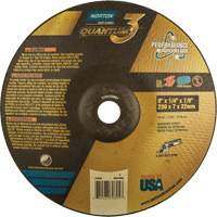 Quantum 3 SG Depressed Center Grinding Wheel, 9" x 1/4", 7/8" Arbor, Type 28, Ceramic, 6600 RPM Moffatt Supply & Specialties