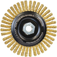 Spark-Free Brass Wire Wheel, 5" Dia. x 5/8"-11 Arbor Moffatt Supply & Specialties