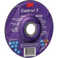 Cubitron 3 Cut-Off Wheel, 5" x 0.04", 7/8" Arbor, Type 27, Ceramic, 60 RPM Moffatt Supply & Specialties