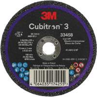 Cubitron 3 Cut-Off Wheel, 3" x 0.039", 3/8" Arbor, Ceramic Moffatt Supply & Specialties