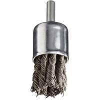Stem Mounted Knotted Wire Brush, 1" Dia. x 1/4" Arbor Moffatt Supply & Specialties