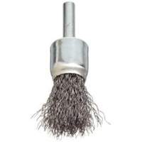 Stem Mounted Crimped Wire Brush, 3/4", 0.006" Fill, 1/4" Shank Moffatt Supply & Specialties