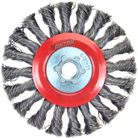 Standard Twist Wire Wheel, 4-1/2" Dia., 0.02" Fill, 5/8"-11 Arbor, Steel Moffatt Supply & Specialties