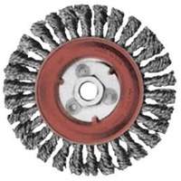 Full Cable Twist Wire Wheel, 5" Dia., 0.02" Fill, 5/8"-11 Arbor, Steel Moffatt Supply & Specialties