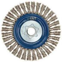 Stringer Bead Knot Wire Brush For Angle Grinders, 5" Dia., 0.02" Fill, 5/8"-11 Arbor, Stainless Steel Moffatt Supply & Specialties