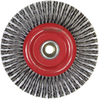 Stringer Bead Knot Wire Brush For Angle Grinders, 6" Dia., 0.02" Fill, 5/8"-11 Arbor, Steel Moffatt Supply & Specialties