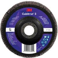 Disque &agrave; lamelles conique 1169F Cubitron 3, 5" x 7/8", Type T29, Grain 80+, C&eacute;ramique Moffatt Supply & Specialties