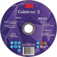 Cubitron 60+ Grit 3 Cut-Off Wheel, 6" x 0.045", 7/8" Arbor, Type T1, Ceramic, 10200 RPM Moffatt Supply & Specialties