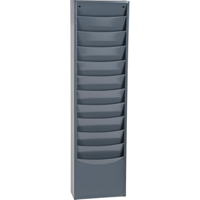Literature Storage Racks, Stationary, 11 Slots, Steel, 9-3/4" W x 4-1/8" D x 36" H Moffatt Supply & Specialties
