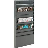 Literature Storage Racks, Stationary, 10 Slots, Steel, 13-1/8" W x 2" D x 26-1/4" H Moffatt Supply & Specialties