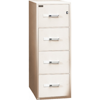 Classeurs &agrave; l'&eacute;preuve du feu, Acier, 4 tiroirs, 19-3/4" la x 31" p x 54" h, Beige Moffatt Supply & Specialties