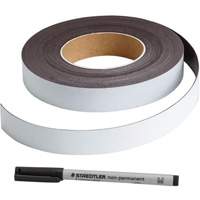 Write-On Magnetic Label, Magnetic, 600" L x 1" W Moffatt Supply & Specialties