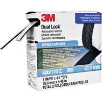Dual Lock Reclosable Fastener, Self-Mating, 4.9 yds x 1", Adhesive, Black Moffatt Supply & Specialties