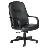 Fauteuil de bureau, Cuir, Noir Moffatt Supply & Specialties