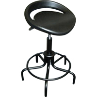 Tabouret surdimensionn&eacute; de s&eacute;rie 6000, Stationnaire, Ajustable, , Polyur&eacute;thane Si&egrave;ge, Noir Moffatt Supply & Specialties