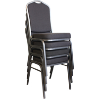 Stacking Chairs, Fabric, 37" High, 275 lbs. Capacity, Black Moffatt Supply & Specialties