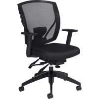 Multi-Tilter Arm Chairs, Fabric, Black, 300 lbs. Capacity Moffatt Supply & Specialties