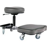 Flex Ergonomic Chair, Vinyl, Black/Grey Moffatt Supply & Specialties