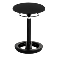 Twixt Ergonomic Chair, Stationary, Adjustable, 17" - 22", Polyester Mesh Seat, Black Moffatt Supply & Specialties